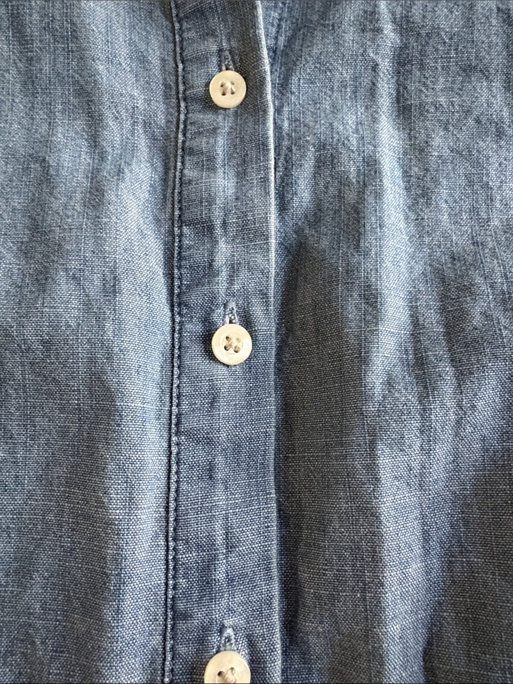 J Crew cotton denim look blouse - Picture 6 of 9